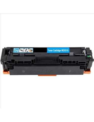 Съвместима тонер касета HP CF415X / W2030X Cyan без чип