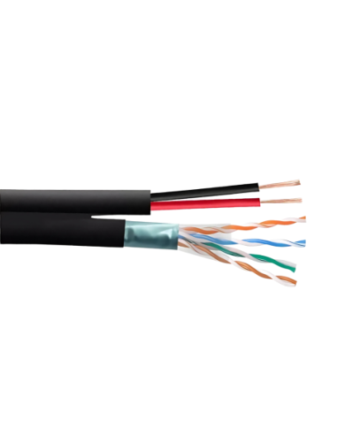 Кабел FTP Cat.5E CU 24AWG+2x0.75 mm