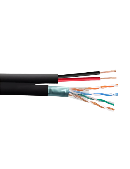 Кабел FTP Cat.5E CU 24AWG+2x0.75 mm