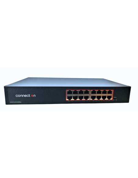 Суич Connect On 16-port 10/100/1000Mbps, неуправляем, Rackmount