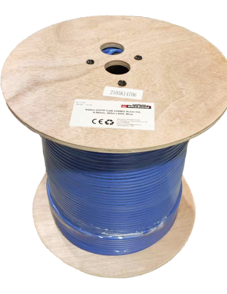U/UTP CAT6 23AWG CU LSZH 305m син/макара