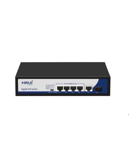 PoE Суич 10/100/1000, 4 ports + 1 Uplink x 1000Mbit, 1 SFP, 12.0Gbps IEEE802.3af/at, 65W,250m, 52V/1.2A