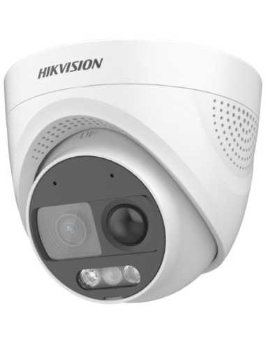 Камера HikVision DS-2CE72DF3T-PIRXOS, 2MP ColorVu PIR Siren Audio Fixed Turret Camera
