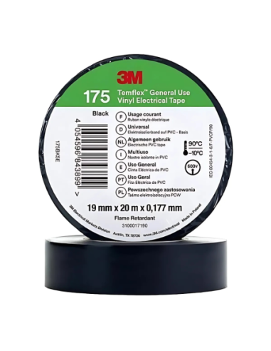 Изолационна лента 3M - 175, 20м/19мм ЧЕРНА