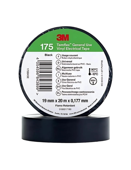 Изолационна лента 3M - 175, 20м/19мм ЧЕРНА
