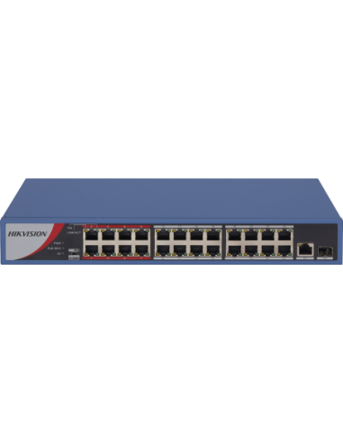 PoE Суич HikVision DS-3E0326P-E/M(B), 100Mb, 250W, 24+1p+1SFP