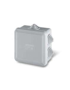 Кутия PVC 80х80х40 IP55,UV,7 щуцера SCAME затваряне на клик | SIT.bg