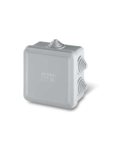 Кутия PVC 80х80х40 IP55,UV,7 щуцера SCAME затваряне на клик