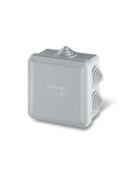 Кутия PVC 80х80х40 IP55,UV,7 щуцера SCAME затваряне на клик