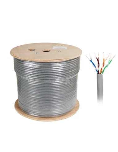 FTP Cat5e 24AWG CU - меден, сив, 500м