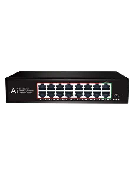 PoE Суич 10/100, 14 ports + 2 Uplink x 100Mbit, 3.2Gbps IEEE802.3af/at, 200W, 250m