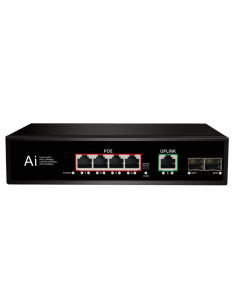 PoE Gigabit Суич 10/100/1000, 4 ports + 1 Uplink x 1000Mbit, +2 Uplink