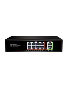 PoE Gigabit Суич 10/100/1000, 8 ports + 2 Uplink x 1000Mbit, 20Gbps IE