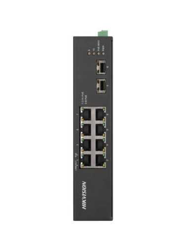 PoE Суич HikVision DS-3T0510HP-E/HS, 6 × gigabit PoE RJ45 ports, 2 × gigabit Hi-PoE RJ45 ports and 2 × gigabit SFP