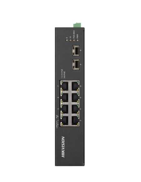 PoE Суич HikVision DS-3T0510HP-E/HS, 6 × gigabit PoE RJ45 ports, 2 × gigabit Hi-PoE RJ45 ports and 2 × gigabit SFP