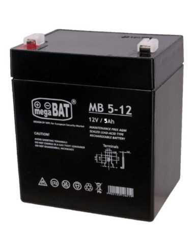Акумулаторна батерия 12V, 5.0Ah, megaBAT MB 5-12