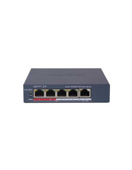DS-3E1105P-EI/MV2 PoE Суич HikVision 4 PoE + 1xUPLINK 45W Smart Managed