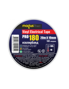 Изолационна лента Magus Flex PRO-180 20м/19мм бяла | SIT.bg