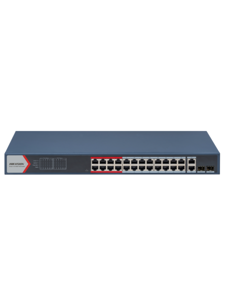 PoE Суич HikVison DS-3E1326P-EI(B) 24 × 100 Mbps PoE + 2× gigabit combos 370W
