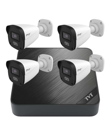 TVT комплект 4 bullet камери и NVR