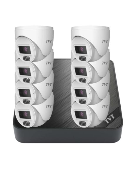 TVT комплект 8 куполни камери и NVR