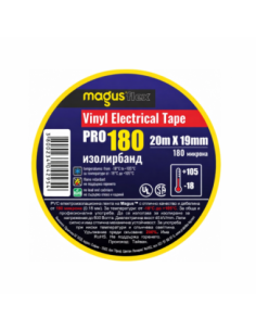 Изолационна лента Magus Flex PRO-180 20м/19мм жълто-зелена | SIT.bg