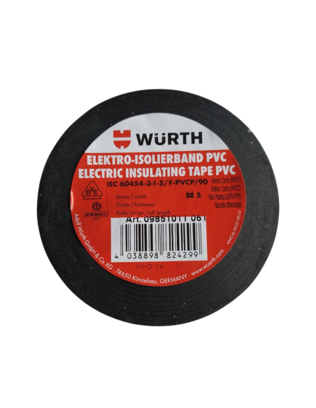 Изолационна лента Wurth 25м/30mm/0.15mm, черна