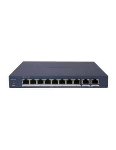 PoE Суич HikVision DS-3E1510P-EI/M(B) 8xGigabit + 2xGigabit RJ45 Smart Managed