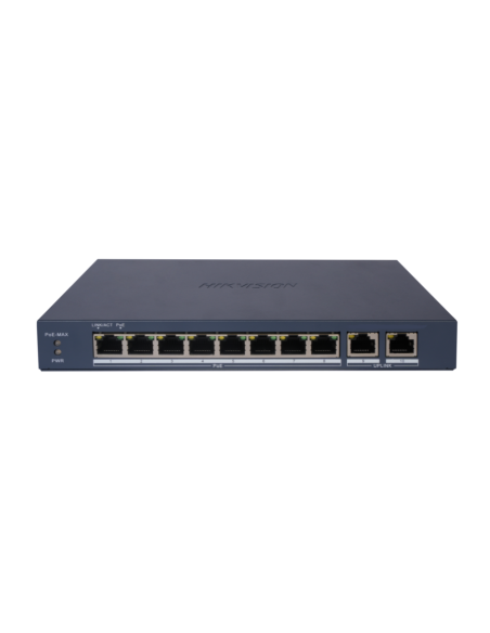 PoE Суич HikVision DS-3E1510P-EI/M(B) 8xGigabit + 2xGigabit RJ45 Smart Managed