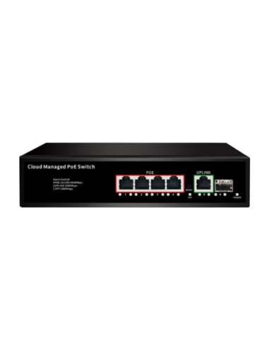 4 Port Gigabit Cloud-managed POE Суич ConnectOn (1 uplink +1 SFP)