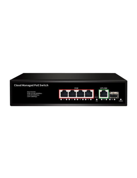 4 Port Gigabit Cloud-managed POE Суич ConnectOn (1 uplink +1 SFP)
