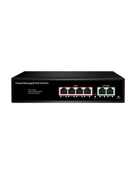 4 Port Gigabit Cloud-managed POE Суич ConnectOn (2 uplink)