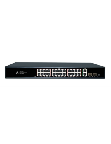 24 портов 10/100/1000M POE Суич ConnectOn (2 uplink +2 SFP)