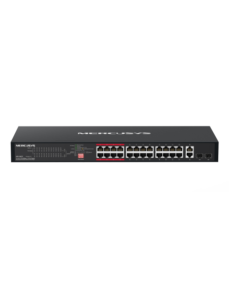 Mercusys MS126CP 24 Port 100mb Hi-POE Суич + 2GB UPlink + 2SFP
