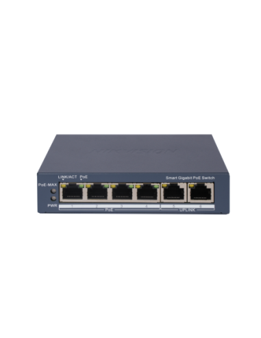 PoE Суич HikVision DS-3E1506P-EI 4 POE x 1000MB 2 x 1000MB Smart Управляем Gigabit