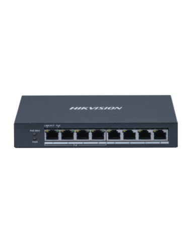 PoE Switch Hikvision DS-3E0508P-O SOHO 4 Gigabit POE ports 802.3af/at, 4 Gigabit RJ45 ports, 60w PoE бюджет