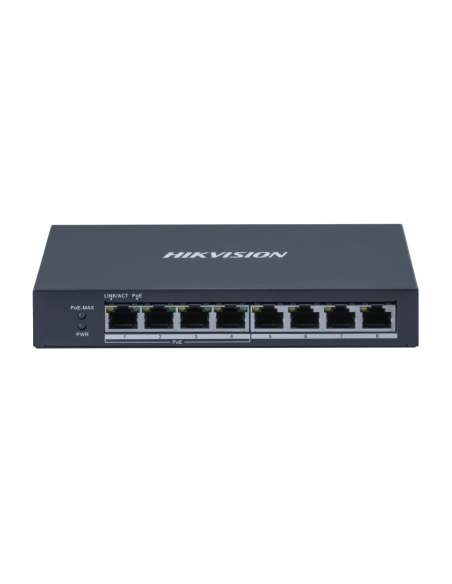 PoE Switch Hikvision DS-3E0508P-O SOHO 4 Gigabit POE ports 802.3af/at, 4 Gigabit RJ45 ports, 60w PoE бюджет