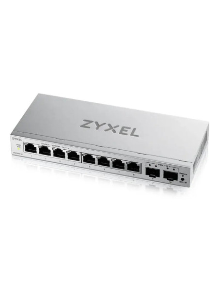 Суич ZyXEL GS-1200-10, V3, Управляем, 8 портов, 10/100/1000 с 2Gbe Uplink