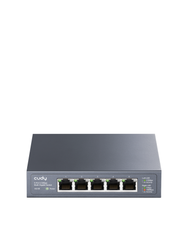 Суич Cudy HS105, 5x2.5G портов Gigabit Ethernet (RJ45), Метален корпус