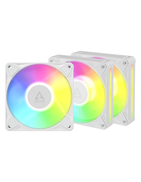 Комплект вентилатори ARCTIC BioniX P12 A-RGB PWM 120mm Daisy Chain - Бял