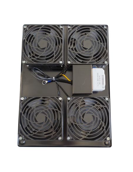 Вентилаторен блок за 19" RACK - 4 вентилатора + термостат