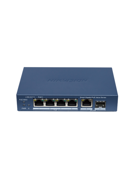 PoE Суич HikVision DS-3E1506P-EI/M-4P1T1F 4 x POE x Gigabit + 1 x RJ45 + 1 x SFP управляем
