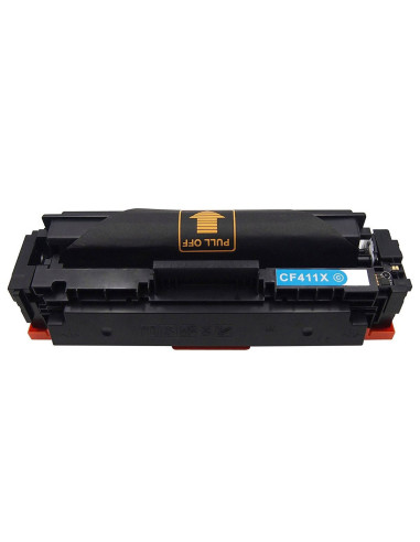 HP CF411X, 410X Cyan съвместима тонер касета (5k)