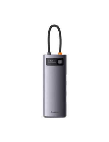 Baseus Мултифункционален хъб USB Type-C към HDMI Metal Gleam Series 7в1 (сив)