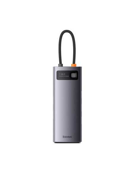 Baseus Мултифункционален хъб USB Type-C към HDMI Metal Gleam Series 7в1 (сив)