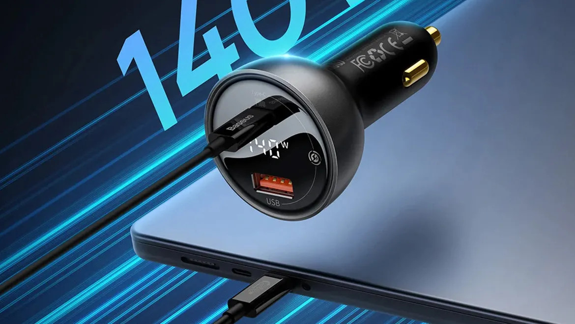 Baseus Car Charger Superme, USB, USB-C, 140 W (Black)